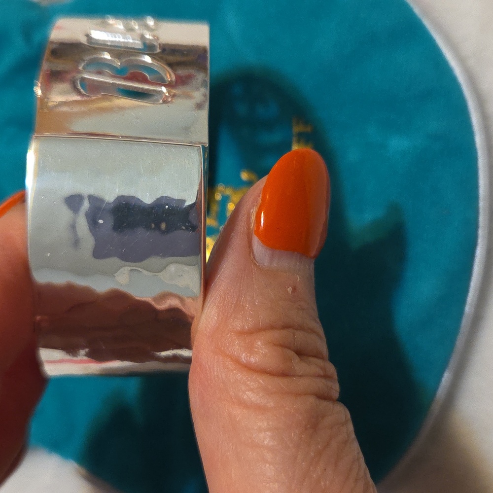 Rustic Cuff Silver 'Blessed' Cuff Bracelet - image 2